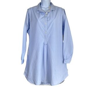 Maison Scotch Amsterdams Blauw Home Alone Shirt Dress Size 2 Preppy Quiet Luxury